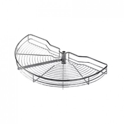 KES 260545 carrousel 180° fil métallique étagere 900mm demi-cercle chrome