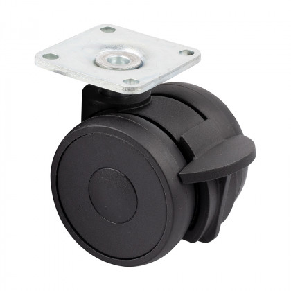TENTE roue Linea 50mm avec frein 100kg noir