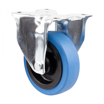 TENTE roue fixe 3478 caoutchouc O100 mm bleu