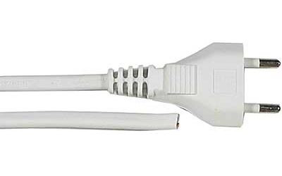 Flexo cord avec extrémité libre 2 x 0,75mm 5m blanc