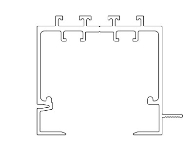 TERNO Solo Vetro Light guidage supérieur 2258/A alu argent 3m