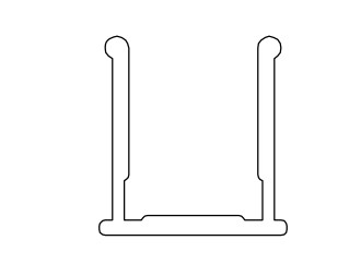 TERNO Solo Vetro Light profil fixe 2740/A alu elox argent 2m