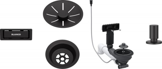 BLANCO 207426 accessoires ensemble de vidage 1x3,5 InFino avec tirant noir mat