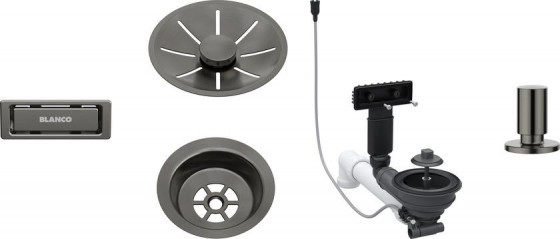 BLANCO 207429 accessoires ensemble de vidage 1x3,5 InFino avec tirette Satin Dar