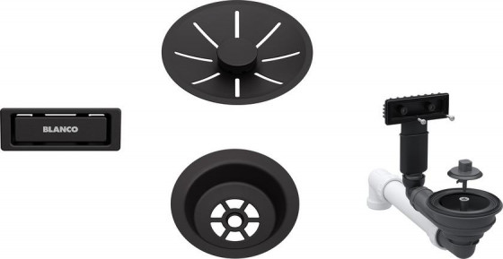 BLANCO 207422 accessoires ensemble de vidage 1x3,5 InFino noir mat
