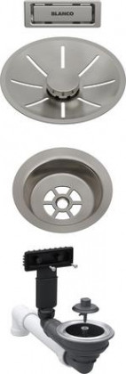 BLANCO 207425 accessoires ensemble de vidage 1x3,5 InFino Satin Platinum