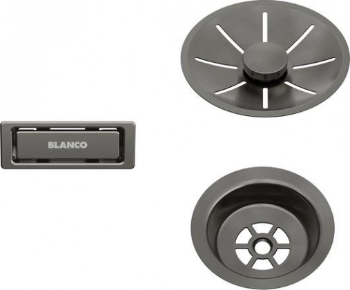 BLANCO 206900 Accessoires ensemble de vidage avec trop-plein évier Satin Dark St