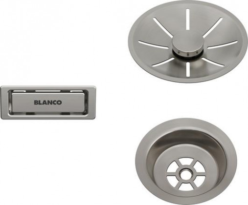 BLANCO 207406 accessoires ensemble de vidage avec trop-plein évier simple Satin
