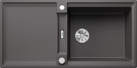 BLANCO 527619 évier Adira XL 6 S InFino avec excentrique Silgranit gris roche