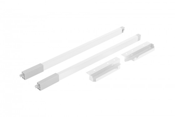 StrongBox reling rectangulaire sup. H140/500mm, blanc, ensemble