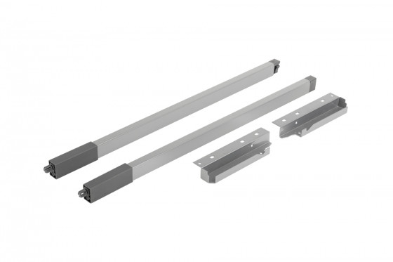 StrongBox reling rectangulaire supérieur H140/500mm, gris, ensemble