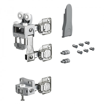 HETTICH 9278580 WingLine L jusqu'a 25 kg, Push to move gris droit