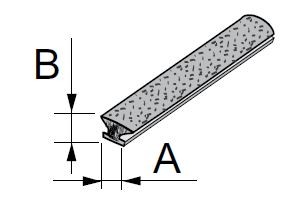 SEVROLL 20287-SV brosse d'arret insérable 4,8x4mm blanc