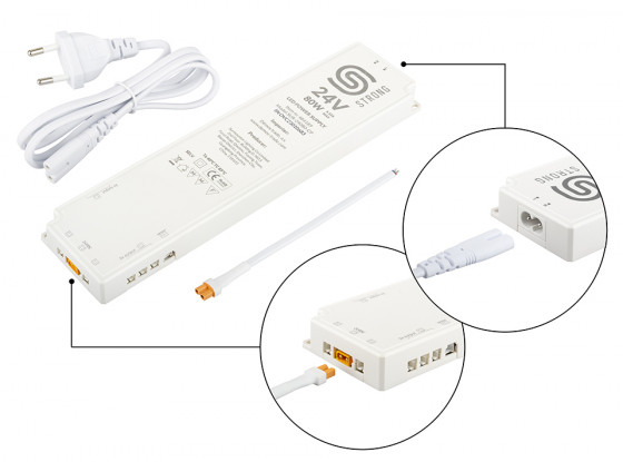 StrongLumio alimentation électrique 24V - 80W (8x mini connecteur + 1x 3PIN conn StrongLumio alimentation électrique 24V - 80W (8x mini connecteur + 1x 3PIN conn