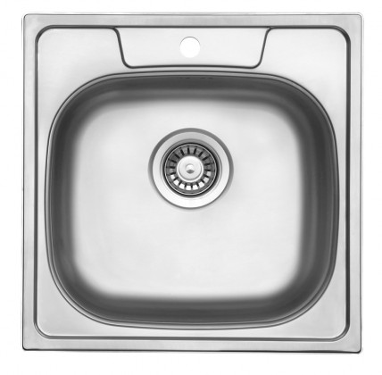 StrongSinks S1 Évier inox satiné 488x488, montage dessus