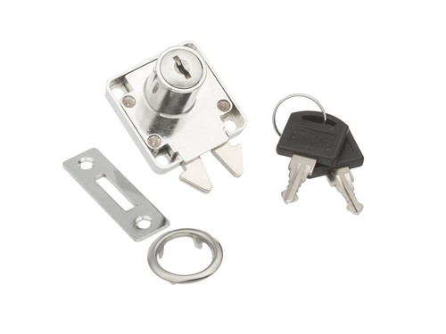 StrongLocks Serrure pour portes coulissantes chrome