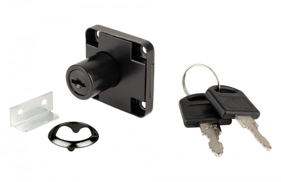StrongLocks Serrure de tiroir meme combi + contrepartie métallique noir