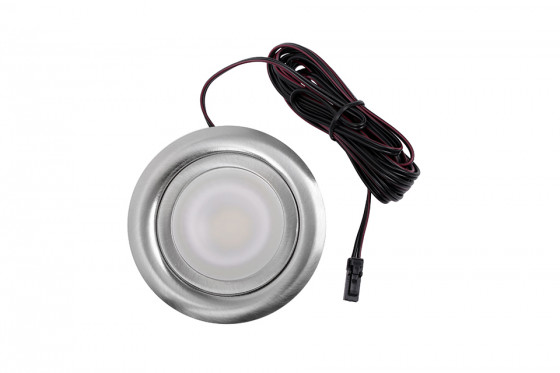 SAL LED spots 12V 2W inox brossé blanc chaud