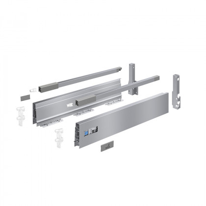 HETTICH 9307204 Atira flexi ensemble complet 350/144 argent, reling, fixation fr