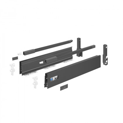 HETTICH 9307214 Atira flexi ensemble complet 520/144 anthracite, reling, fixatio