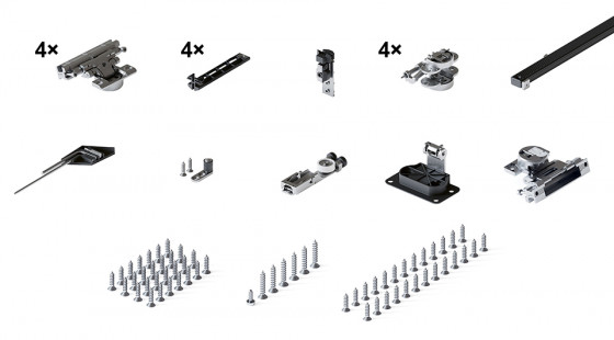 HAWA 31507 Folding Concepta III 25 Tirage encastré ensemble de base 1700 - 2900m