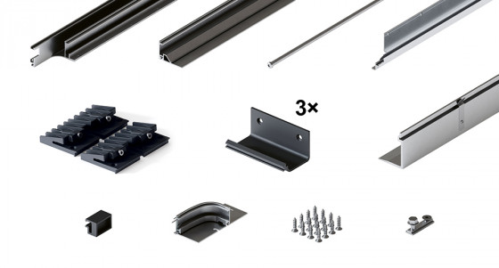 HAWA 31515 Folding Concepta III 20/25 dans boîtier kit de guidage 2 vantaux arge