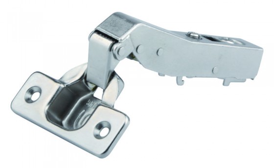 StrongHinges S5 charniere clip angulaire 45°, amortisseur, excentrique, vis a bo