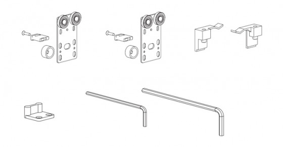 TERNO ensemble de ferrures pour 1 vantail 50kg