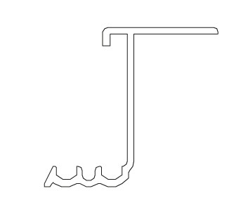 TERNO Frontalino rail de guidage supérieur inox 1190/A 3m TERNO Frontalino rail de guidage supérieur inox 1190/A 3m