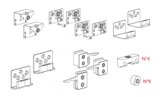 TERNO Ensemble frontalino pour 3 portes K.1092.3 TERNO Ensemble frontalino pour 3 portes K.1092.3