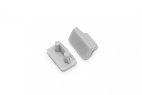 StrongLumio embouts pour profil Slim 8, gris (paire)