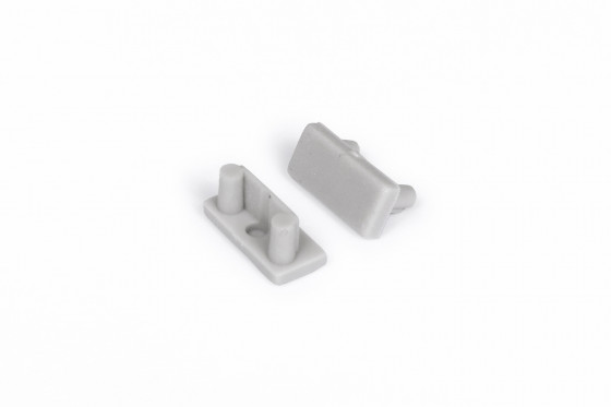 StrongLumio embouts pour profil Begton 12 droit, gris (paire)