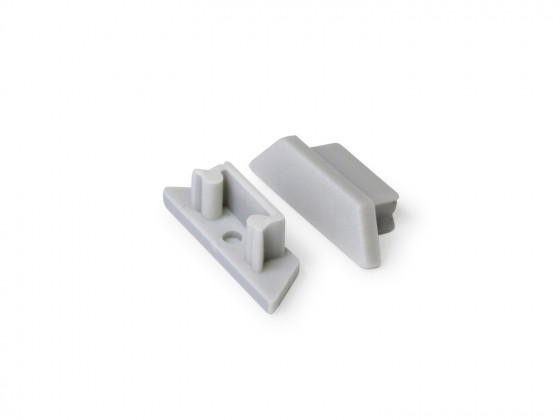 StrongLumio embouts pour profil Arc droits, gris (paire)