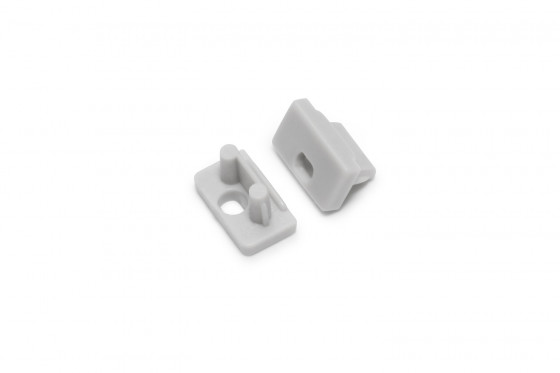 StrongLumio embouts avec trou pour profil Slim 8 gris (pce)
