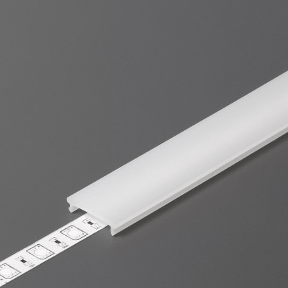 StrongLumio moulure de recouvrement F pour profil LED 14 clipsable laiteux 20m