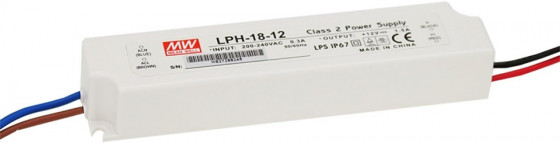 Alimentation électrique MEAN WELL LPH-18-12, 12V, 18W, IP67