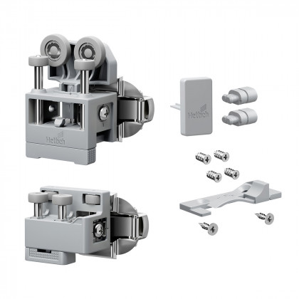 HETTICH 9339366 WingLine L new jusqu'a 12 kg, ensemble avec ressort, gris,D avec