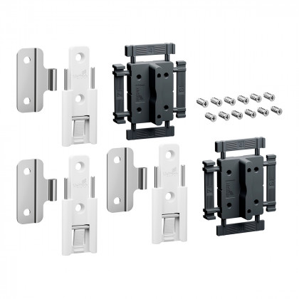 HETTICH 9339487 WingLine L new charnieres moyennes standard 3 pcs, blanc