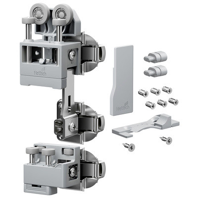 HETTICH 9339344 WingLine L new jusqu'a 25 kg, ensemble avec ressort, gris, droit