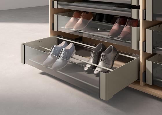 KES Conero, insert meuble a chaussures 1020mm, or champagne