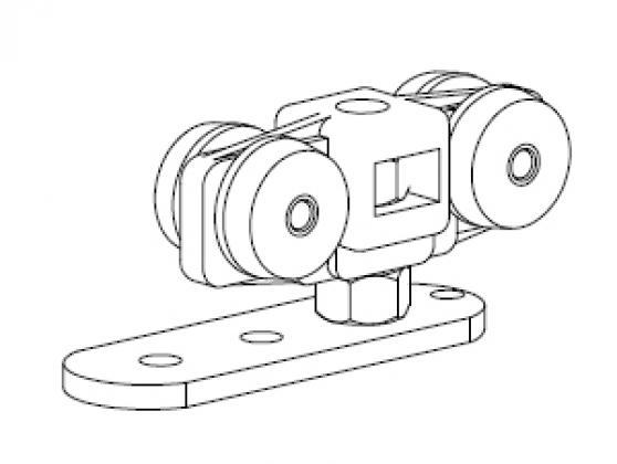 TERNO chariot supérieur art. S.1137-BR 30 - 40kg/1 vantail