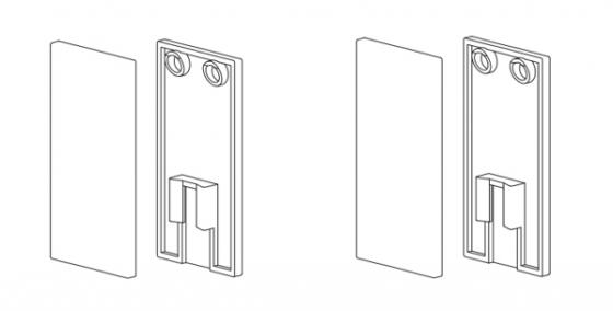 TERNO Magic2 couvre-joint latéral art. S.1132.05142 2 paires argent + noir