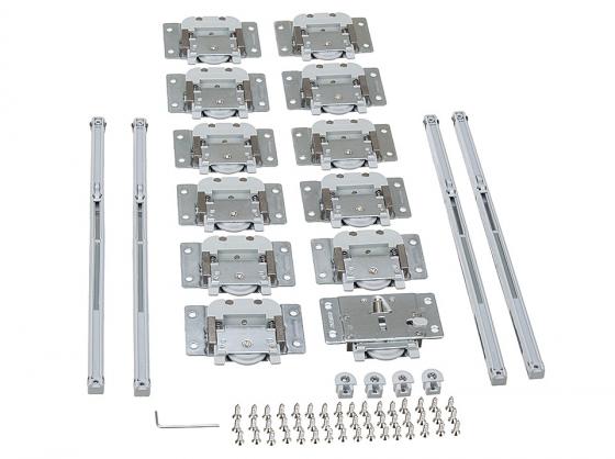 StrongLine Linio quincaillerie pour portes coulissantes 3 vantaux avec amortisse