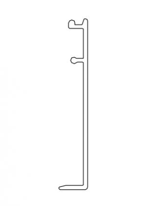 TERNO Solo Vetro profil de couverture pour rail supérieur 2730/AS 6m alu anodisé TERNO Solo Vetro profil de couverture pour rail supérieur 2730/AS 6m alu anodisé