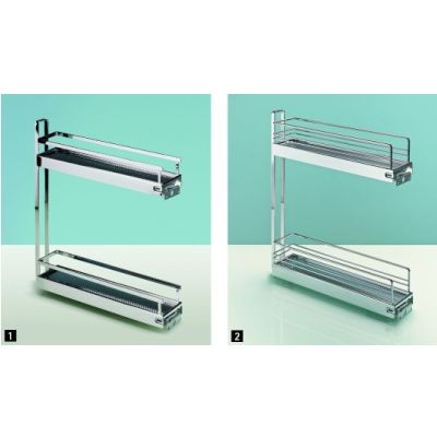 HETTICH 9207578 tiroir coulissant avant 2-niveaux Arena Classic 90°, chrome HETTICH 9207578 tiroir coulissant avant 2-niveaux Arena Classic 90°, chrome
