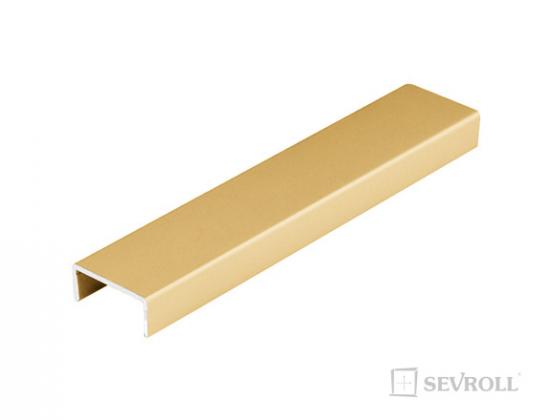 SEVROLL 06789 C-profile for lam.PB 18mm, 3m, gold/brass
