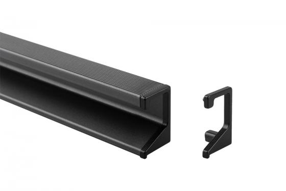 MARELLA DESIGN Embout de profil Florida ouvert noir mat P+L MARELLA DESIGN Embout de profil Florida ouvert noir mat P+L