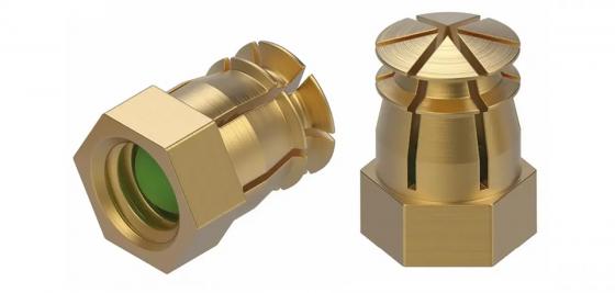 BU39 Anchor plug with ball M6x9/8mm brass