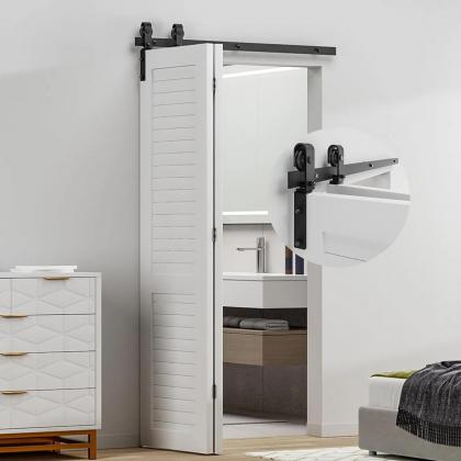 K-StrongLine Barnio porte intérieure coulissante pliante 2 vantaux, incl. guide K-StrongLine Barnio porte intérieure coulissante pliante 2 vantaux, incl. guide