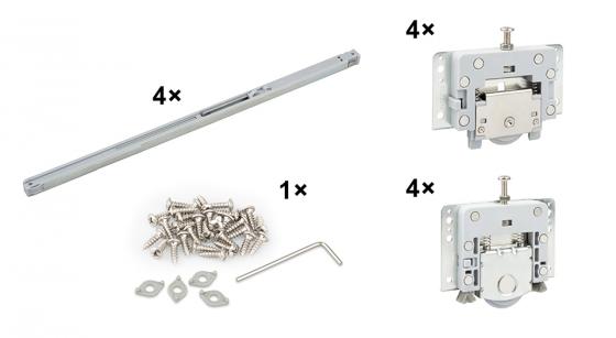 StrongLine Piato kit pour portes coulissantes 2 vantaux avec amortisseur